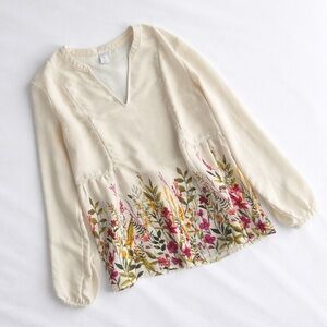 Old Navy Floral Cream Blouse